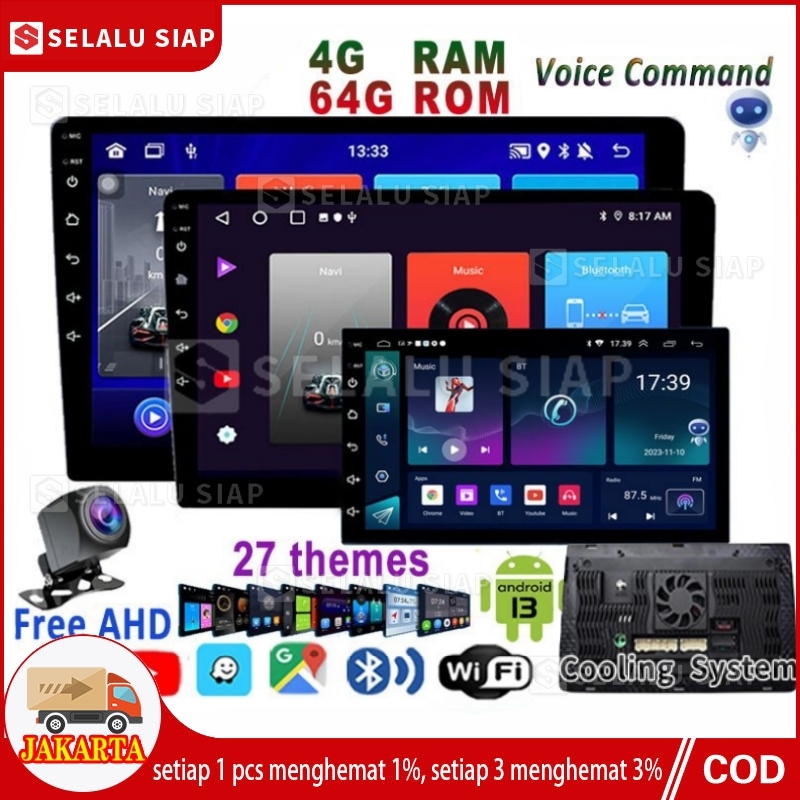 【2+32G diskon 50% 】7/9/10 inci Universal Android 12 Radio Stereo Mobil Bluetooth WiFi GPS Navigasi Head Unit In-Dash Layar IPS 2.5D Dengan Penerima Radio FM 25 Pilihan Tema untuk TOYOTA Daihatsu Mitsubishi HONDA SUZUKI Hyundai NISSAN Layar Sentuh Dukungan Harga 698,000 rupiah*Gratis Ongkir