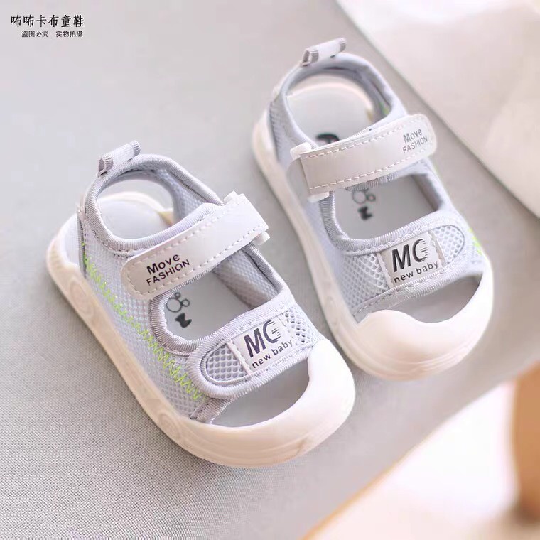 codjkjGiày dép sandal cho bé - Sandal tập đi quai dán mũi chống vấp phối lưới MG new Baby cực xinh cho bé trai bé gái M868cvtrcvb