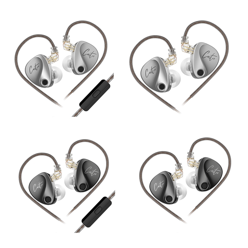 Castor in Ear Headphones HiFi Bass Sound Noise Isolating Dual-Dynamic Driver Wired Earbuds