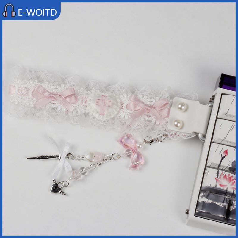 【E-WOITD】 สายรัดคีย์บอร์ดลายลูกไม้กลไกสำหรับตกแต่งคีย์บอร์ดแบบปรับแต่งได้อเนกประสงค์ ราคา 66 บาท*ส่งฟรี
