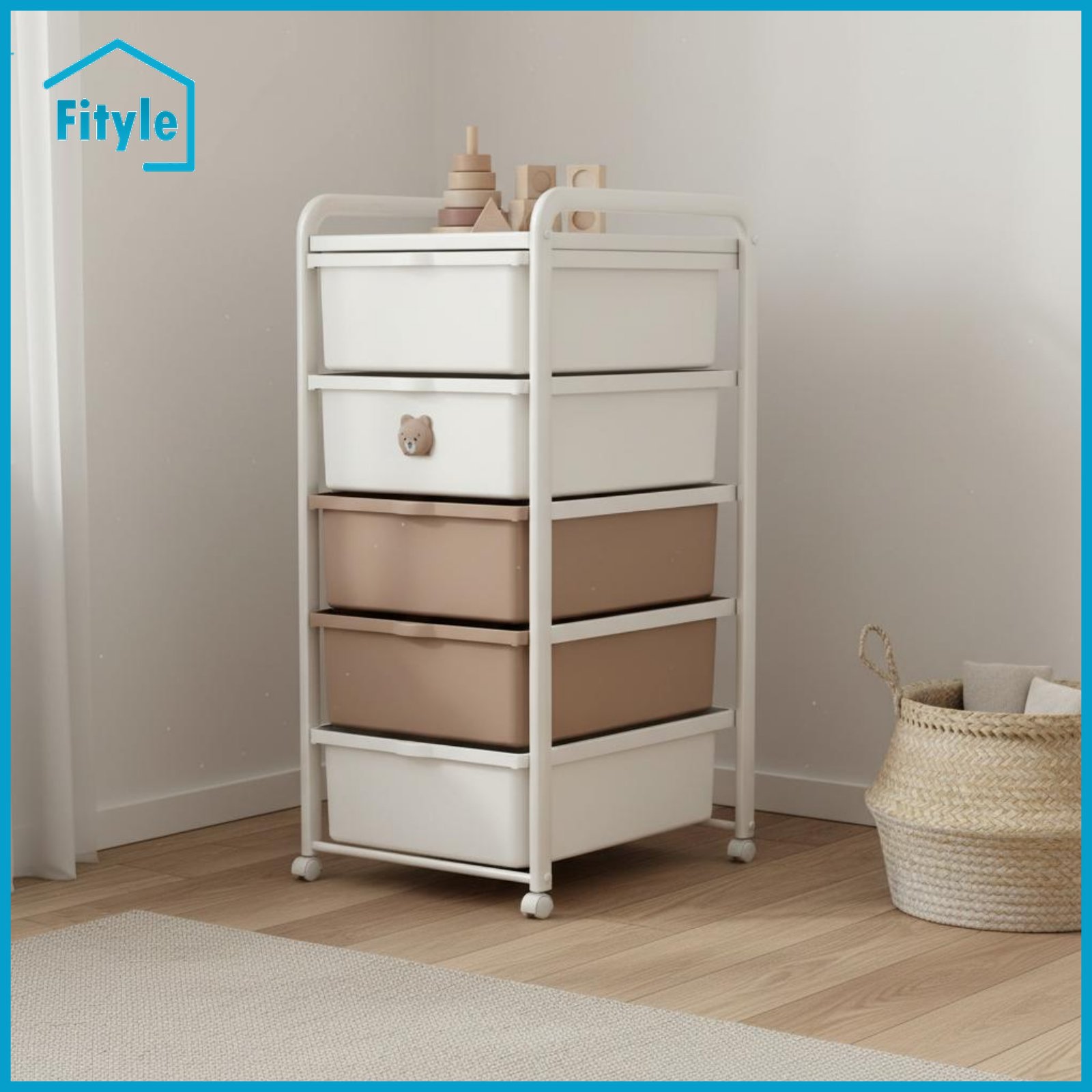 Fityle Large Capacity Toy Storage Cabinet Easy Organization Kids Toy Organizer Removable Bins Multi-Bin Storage Cabinet Long-Lasting Construction for Toddlers ราคา 4,476 บาท*ส่งฟรี
