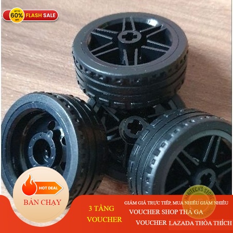 Bộ 4 bánh lốp 3.5cm tương thích bộ lắp ghép 9686