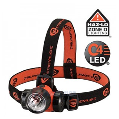Streamlight 3AA HAZ-LO with alkaline batteries. Rubber & Elastic Straps. Orange (ATEX Approved), part no: 61250