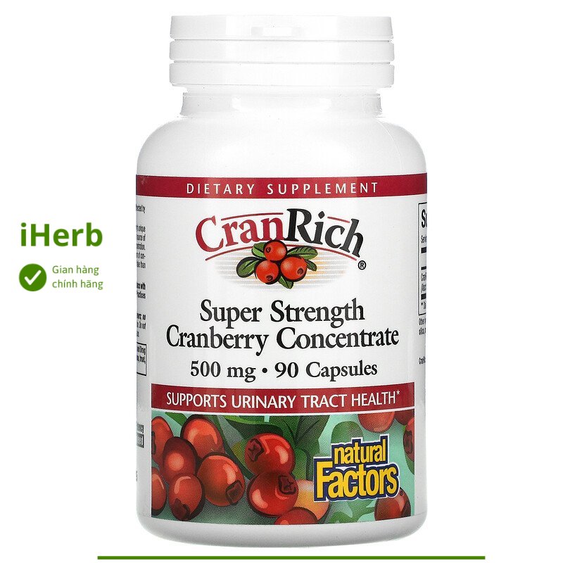 Natural Factors, CranRich, Super Strength, Cranberry Concentrate, 500 mg