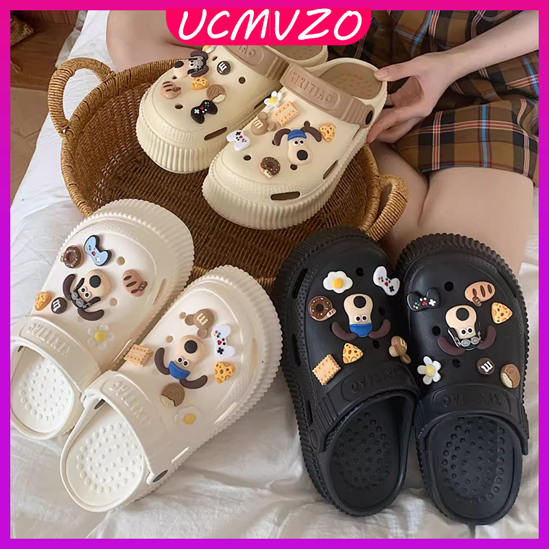 UCMVZO 2024 New Style Cute Animal Fashion Thick-Soled Indoor Home Shit-Stepping Anti-Slip Thick-Soled Hole Shoes Unise ราคา 424 บาท*ส่งฟรี
