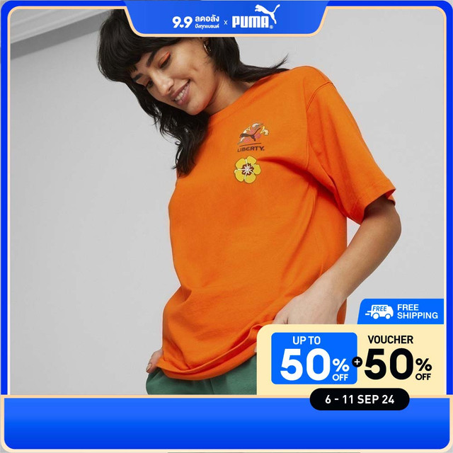 PUMA PRIME/SELECT - PUMA x LIBERTY Graphic Tee Women Orange - 53982923 ราคา 510 บาท*ส่งฟรี