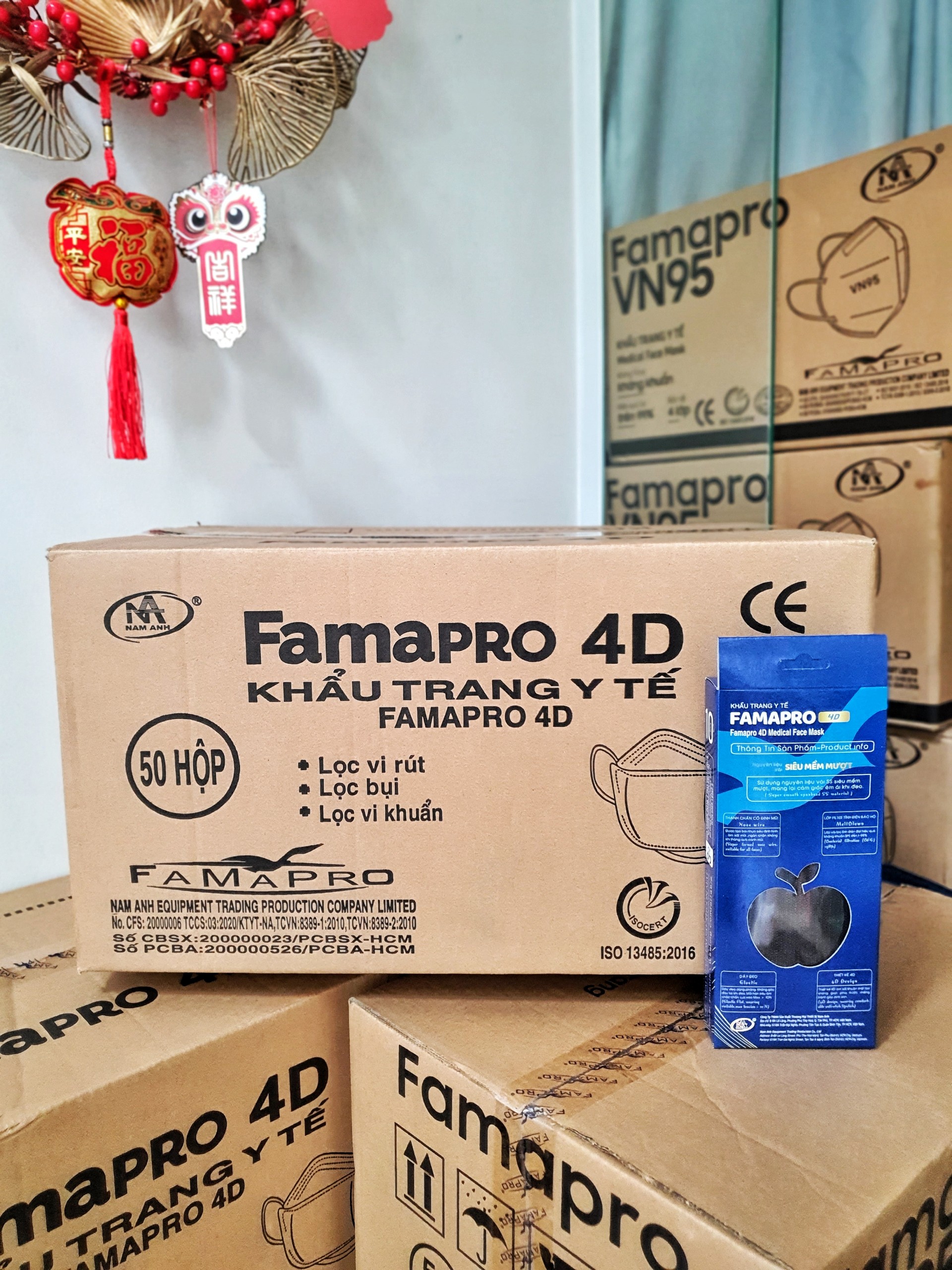 Thùng Khẩu trang Famapro 4D 3 lớp - 500 cái