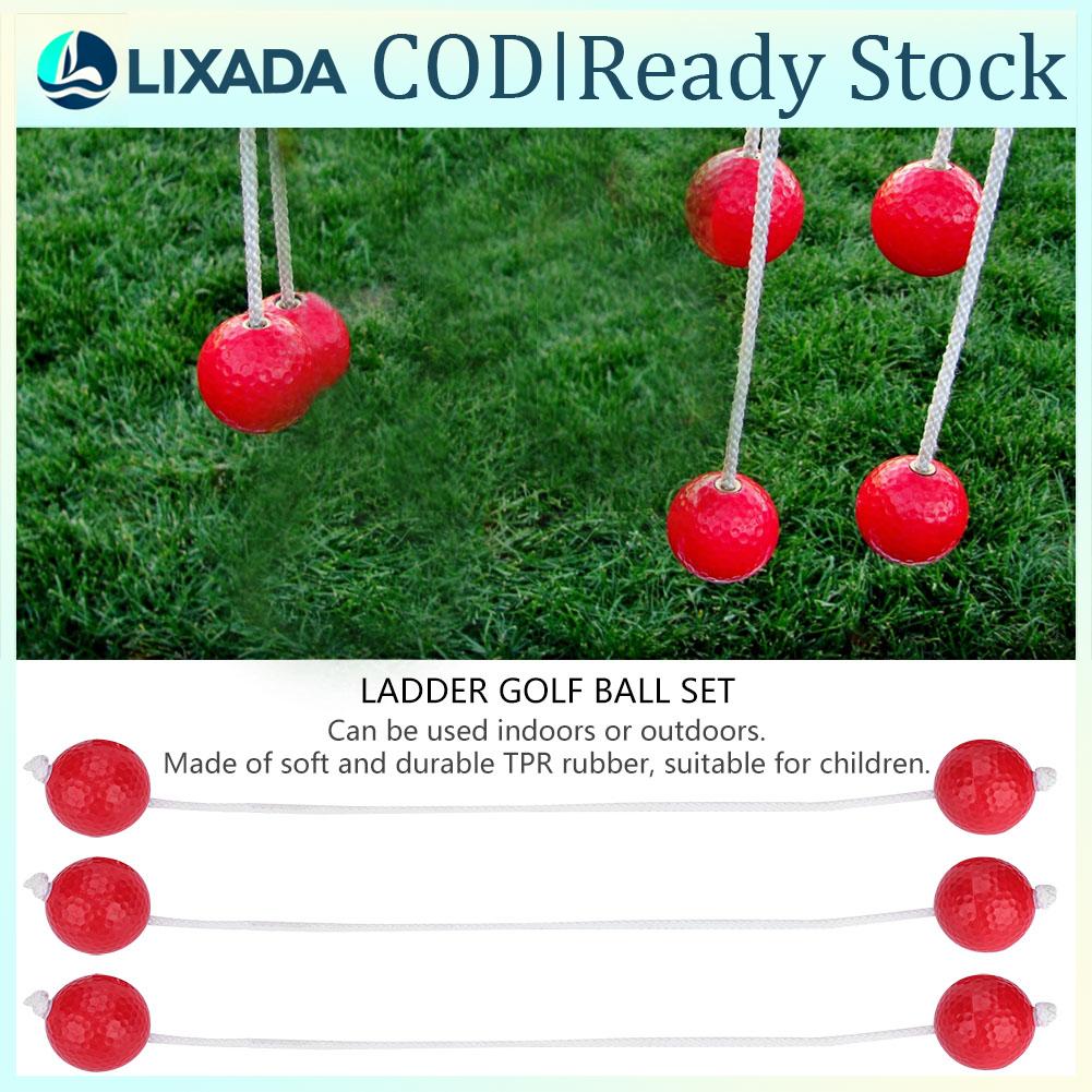 LIXADA Bộ quả bóng cao su TPR mềm chắc chắn bộ 2 màu 3 cặp bóng thể thao thay thế thích hợp cho trẻ em giáo cụ chơi ngoài trời trong nhà (Màu đỏ)