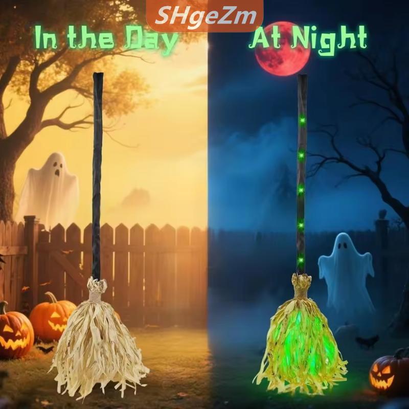 [COD] SHgeZm Halloween ma thuật phù thủy chổi, hoạt hình nhảy múa phát sáng phù thủy chổi với âm thanh kỳ lạ vui vẻ Halloween bên Prop