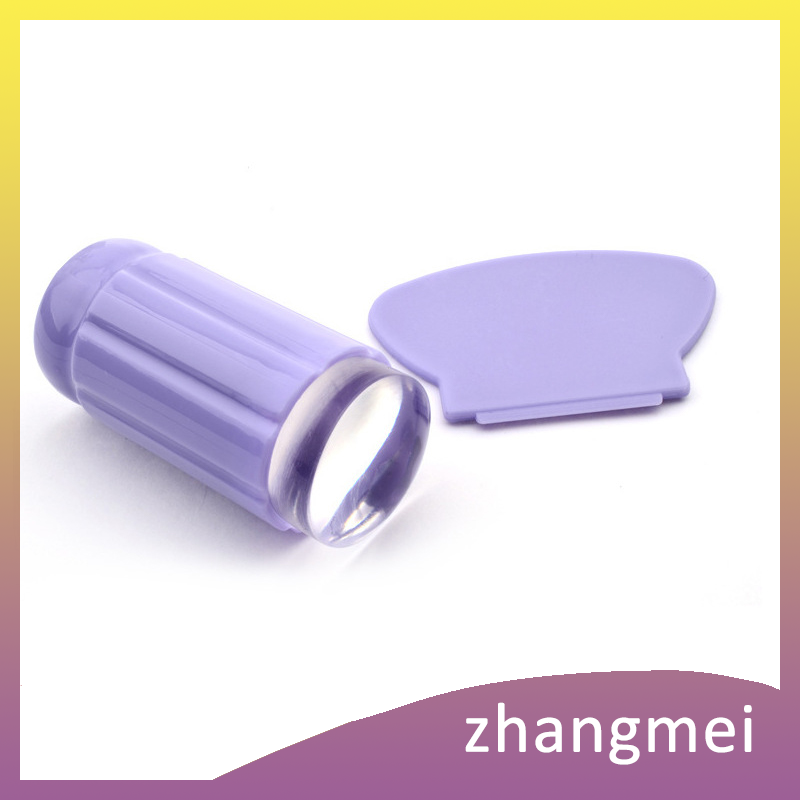 zhangmei Trong Suốt Nail Stamper Với Scraper Jelly Silicone Tem Cho Pháp Móng Tay Làm Móng Tay Bộ Dụng Cụ Móng Tay Nghệ Thuật Dập Công Cụ Thiết Lập