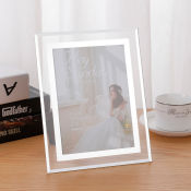 Minimalist Crystal Glass Photo Frame - A4/6/8 Inch Display