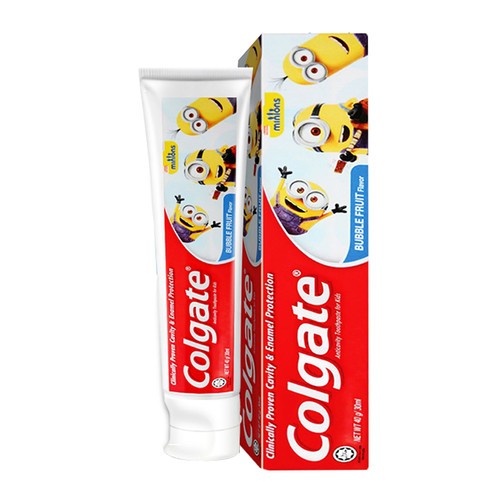 Colgate Kids Minion Bubble Fruit Toothpaste 40g - Pasta Gigi Anak