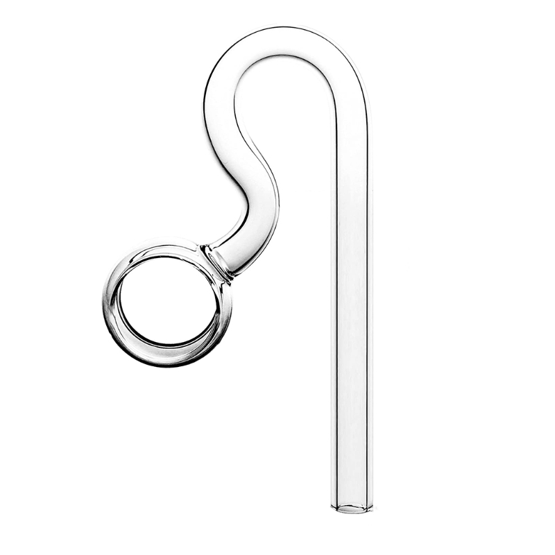 Glass Spin Outflow Lily Pipe Transparent Hang On to Use Easy to Remove for Clean