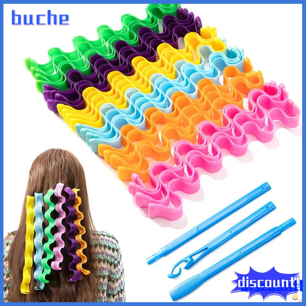 BUCHE Thanh uốn tóc Máy uốn tóc không  Máy tạo hình sóng Dụng cụ tạo kiểu tóc Thanh uốn  30cm Con lăn tóc không  Dành cho Nữ