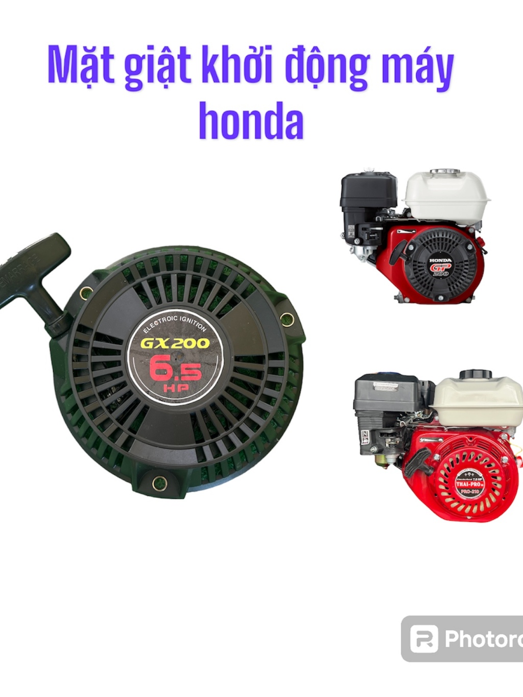 Bộ chụp giật- ốp giật khởi động máy nổ - động cơ xăng - máy phát điện HONDA GP 5.5-6.5-7.5HP (5KW7KW