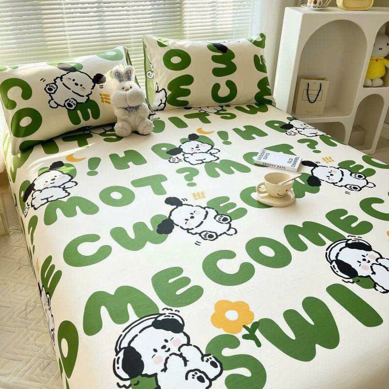 Bộ Ga Gối Trải Giường m6/m8 Cotton Poly Mềm Mịn Da Dạng Màu Sắc