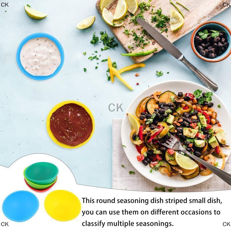CK Bát đựng gia vị Mini khay trộn bằng silicon bát cho bé ăn đồ dùng nhà bếp