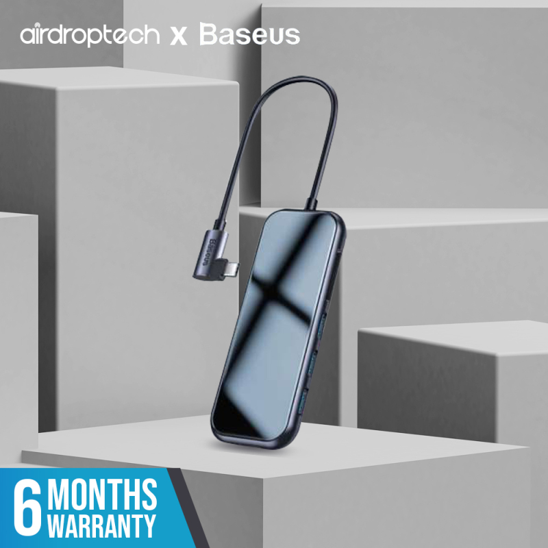 BASEUS Superlative Multi functional HUB 【Type C to 3xUSB3.0+HD4K+SD/TF+PD】PD 60W Quick Charging For Macbook Gray