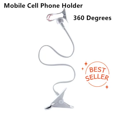Flexible 360 degrees Clip Mobile Cell Phone Holder Lazy Bed Desktop Bracket Mount Stand