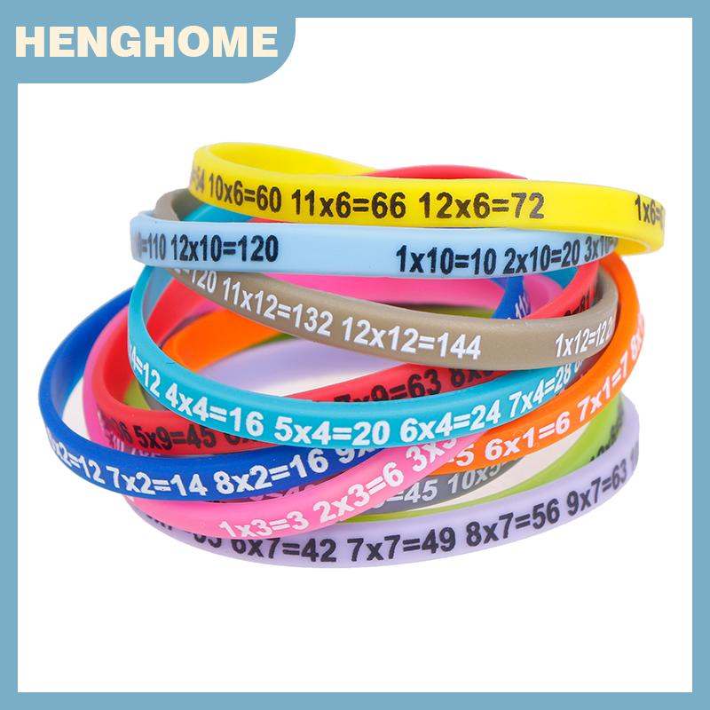 HENGHOME Bàn nhân 12 Cái/Bộ Vòng Tay Silicon học toán giáo dục cho trẻ em