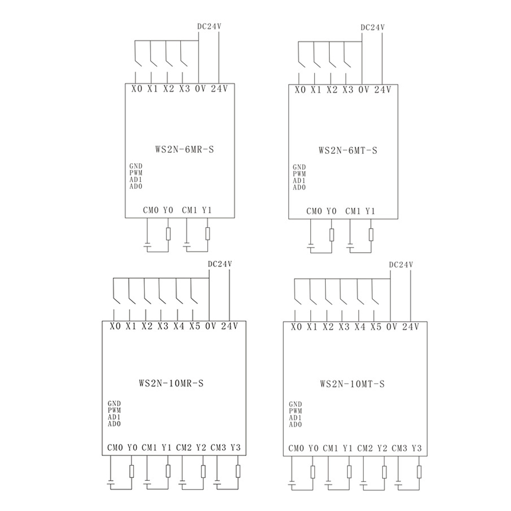 Garosa Bảng điều khiển công nghiệp Lập trình đơn giản dựa trên FX1N / 2N& 8209;6MR / T / 10 /14 / 20MR Giá 511,000 Đồng*Miễn phí vận chuyển