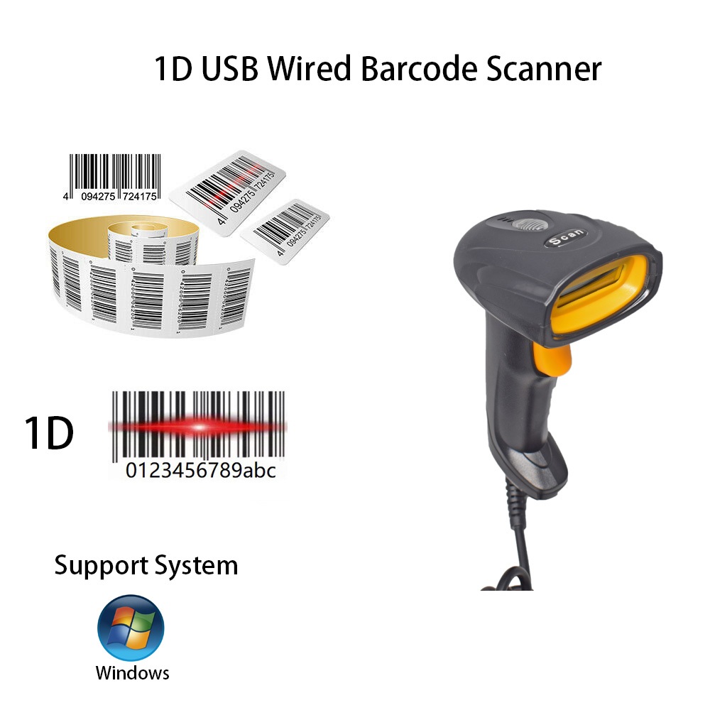 Barcode Scanners, B2D-03 USB Wired 2D Barcode Scanner