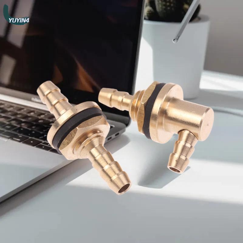 YUYIN4 Đồng dầu nhiên liệu núm vú Inlet Outlet dầu vòi phun phụ cho RC Mô hình Tank DIY phụ kiện
