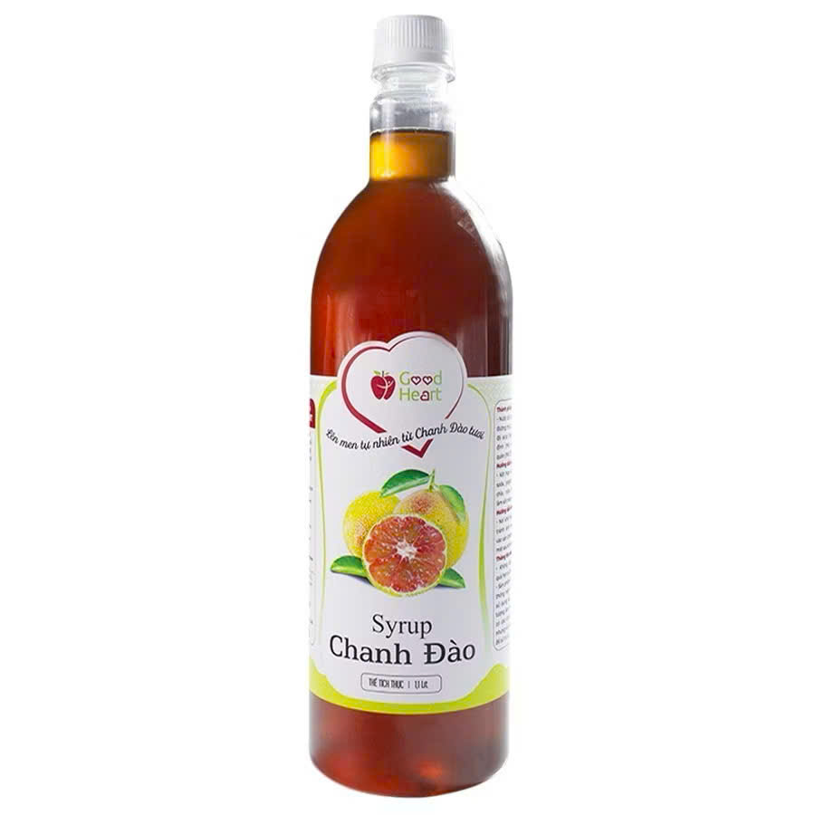 Syrup Chanh Đào Good Heart chai 1 lít