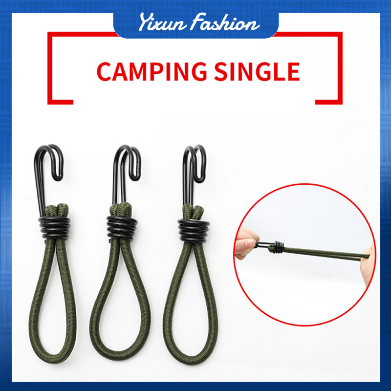 Outdoor Tent Elastic Buckle Latex Elastic Rope Camping Tent Canopy Windproof Rope Buckle Ground Nail Fixing Buckle ราคา 17 บาท*ส่งฟรี