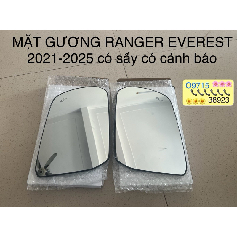 2 MẶT GƯƠNG RANGER EVEREST 2021-2025 có sấy có cảnh báo hàng cao cấp giá cạnh tranh