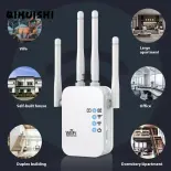 QIHUISHI Bộ khuếch đại tín hiệu wifi và Bộ mở rộng phạm vi mạnh mẽ cho gia đình và văn phòng