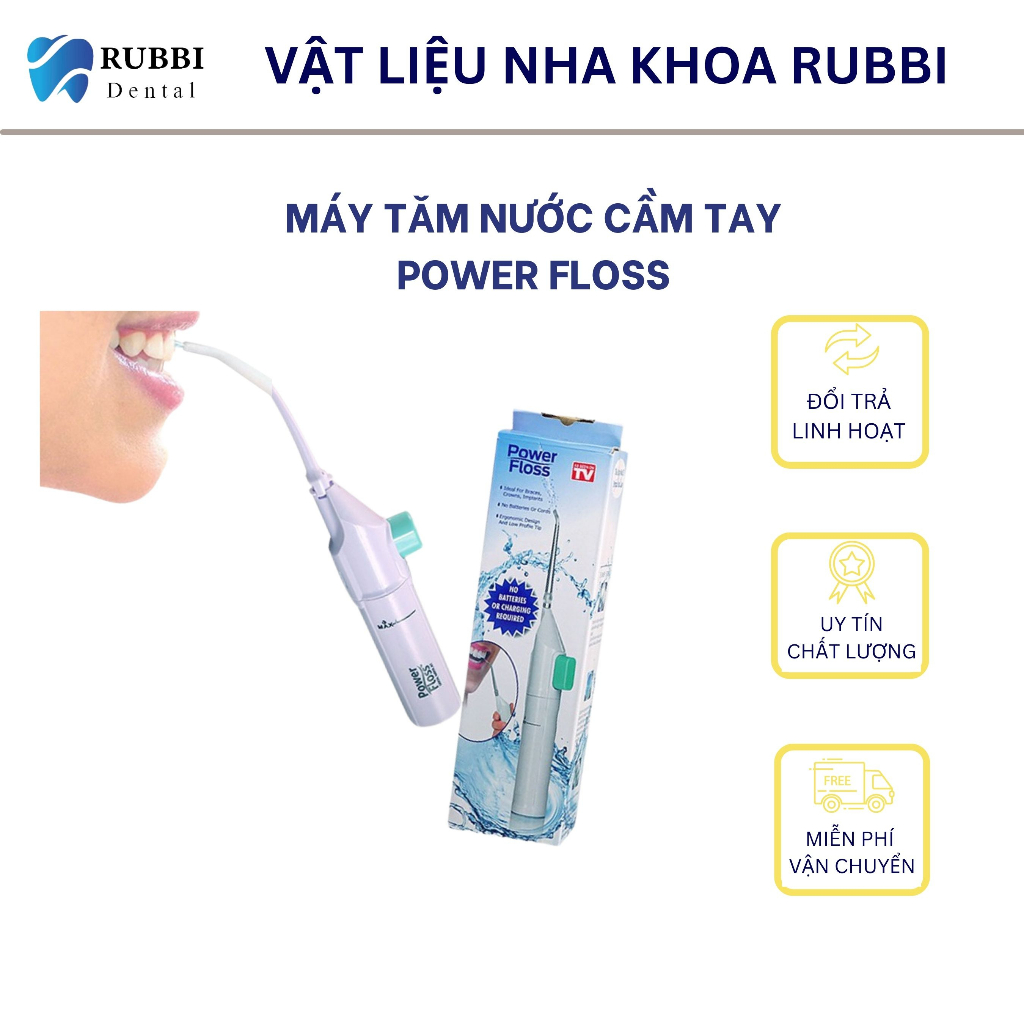 Máy tăm nước cầm tay làm sạch kẽ răng cho người niềng răng Power Floss