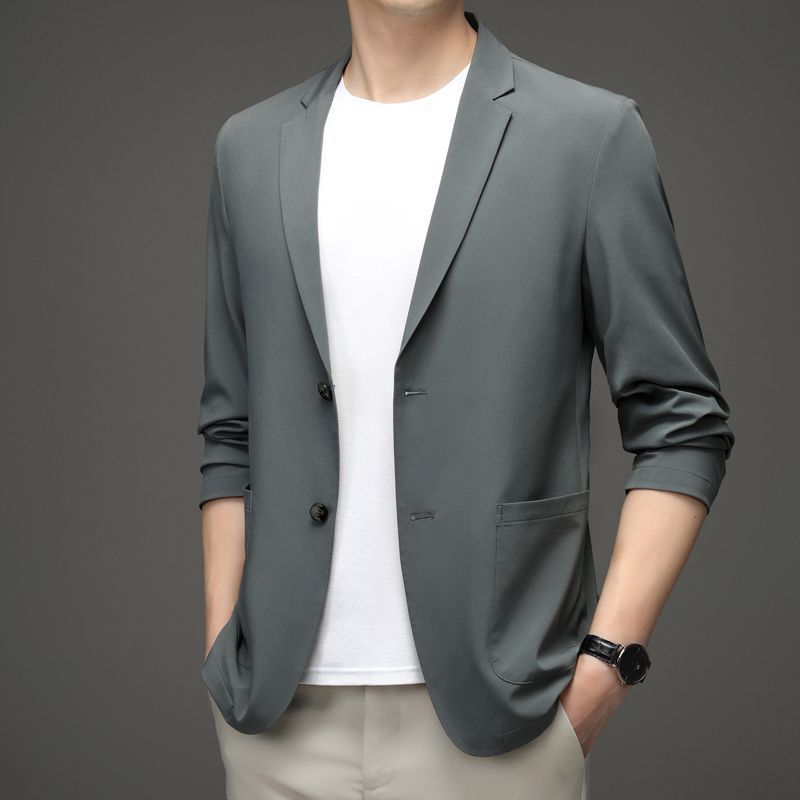 【45-135kg Plus size Suit jacket for men Korean style Lightweight business casual Blazer