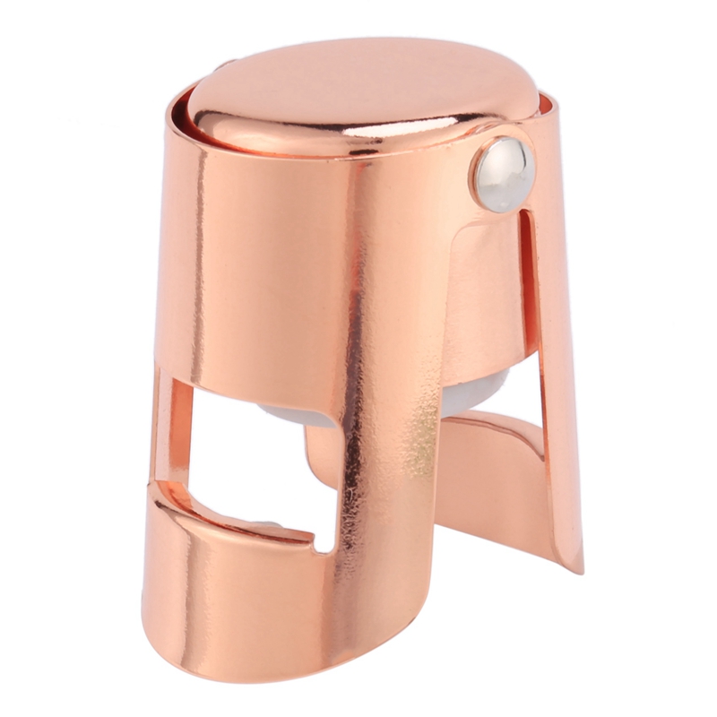 (OWER) Champagne Bottle Stopper Rose Gold Stainless Steel Champagne Sealer Plug Super Powerful Vacuum Seal Reusable Wine Saver