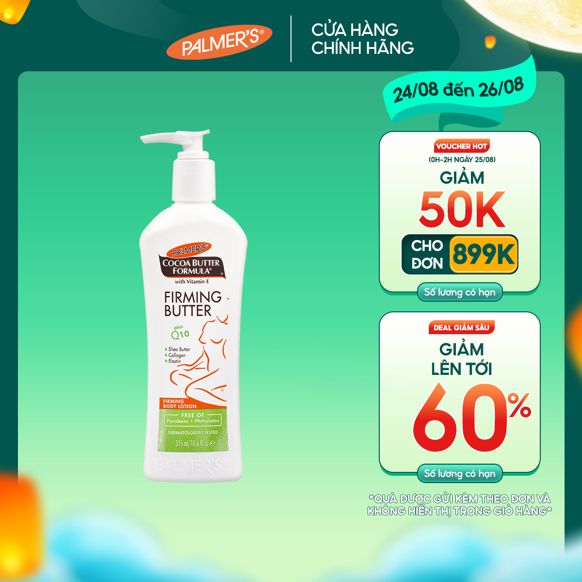 Sữa dưỡng thể làm săn chắc da sau sinh Palmer's 315ml