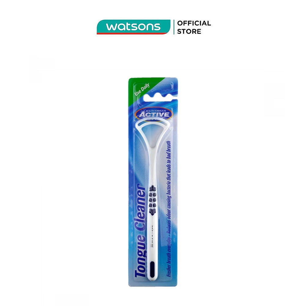  Bàn Chải Vệ Sinh Lưỡi Beauty Formulas Active Oral Care Tongue Cleaner Bằng Nhựa 1 Cái 