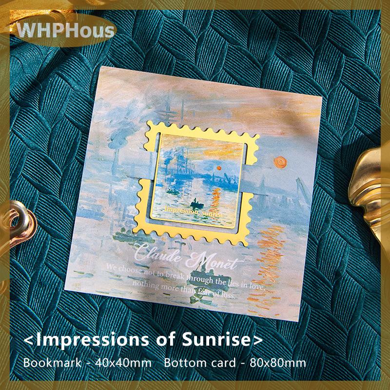 WHPHous Vintage Van Gogh sơn vàng kim loại Bookmark Vuông Lượn sóng biên giới hình dạng bookmark cho các nhà văn giáo viên bạn bè cuốn sách những người yêu thích Quà Tặng