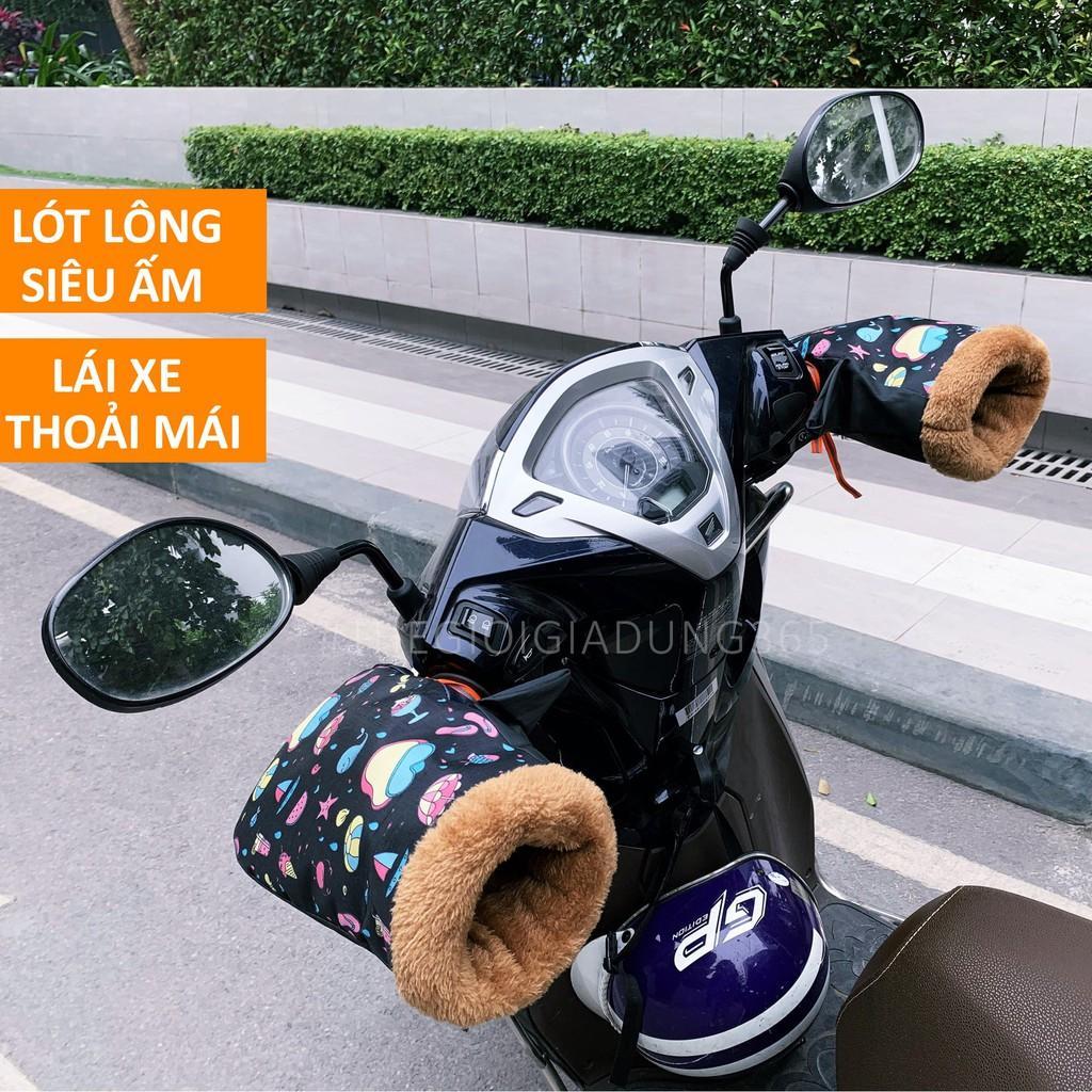 Găng Tay Đi Xe Máy Mùa Đông Nam Nữ Lót Lông Dày Dặn Giữ Ấm Chống Mưa Rét Phù Hợp Với Mọi Loại Xe Máy An Toàn Tiện Lợi