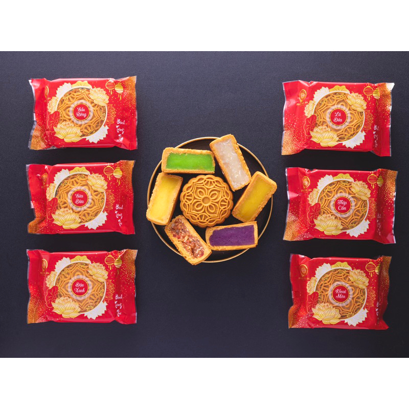 Bánh trung thu phúc tâm an - hộp 4 cái - 150g