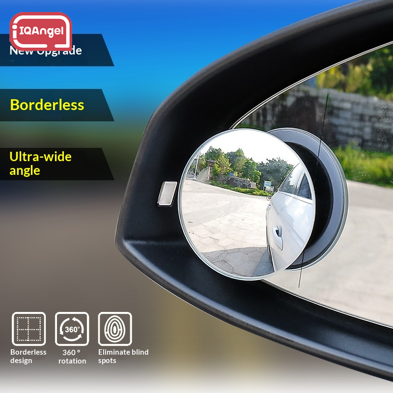 IQANGEL 360 Degree Blind Spot Mirror for Car Rearview High Definition Convex Side View Assistant Sticky Round Mirror Giá 23,280 Đồng*Miễn phí vận chuyển