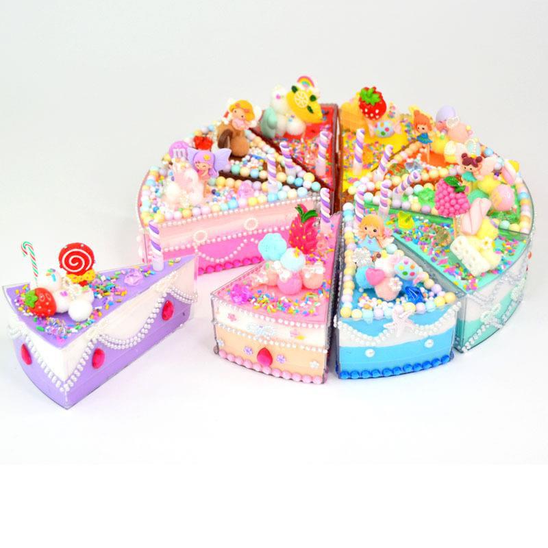 +]、=] Đất Sét diy Bánh Sinh Nhật Thủ Công Mô Phỏng Bánh Tam Giác Tràm Đạo Cụ Đồ Chơi Trẻ Em Nhà Máy Sản Xuất Túi Nguyên Liệu Bé Gái