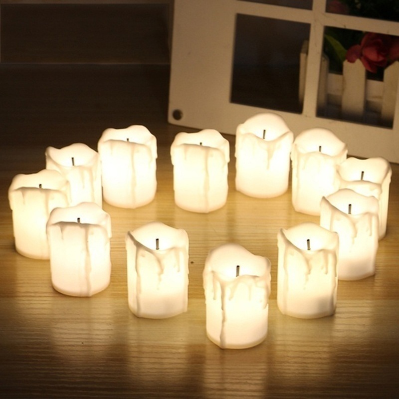 Home Decor Solar Tea Light /Outdoor IP65 Waterproof LED Flameless Candle Lights /Camping Party Lantern Decor Lights