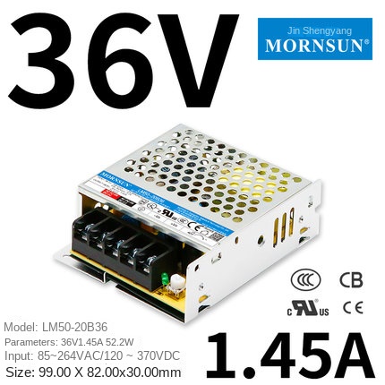 LM50-20B36 (50W 36V/1.45A) Nguồn tổ ông MORNSUN | AC 220V sang DC 5V/12V/15V/24V/36V/48V | LM50-20B Series 50W Cách Ly Ổn Áp | Hàng Chính Hãng