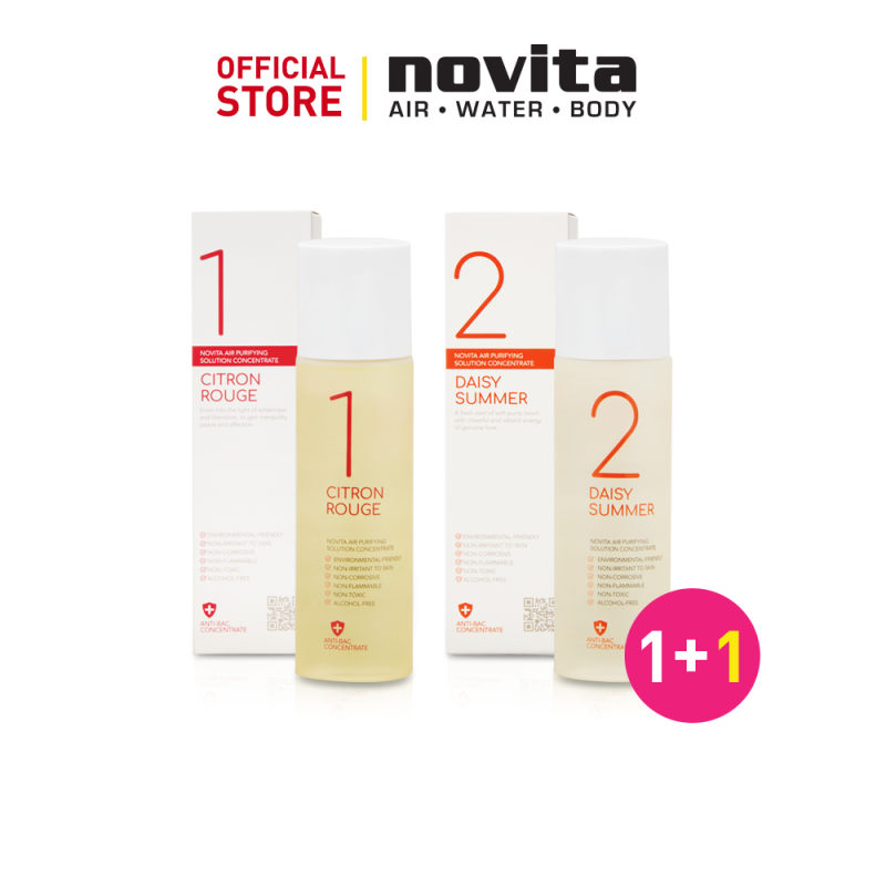 [YEAR END SALE] novita Air Purifying Solution Concentrate (Pack of 3) + FOC Aroma Diffuser NA200 Black Singapore