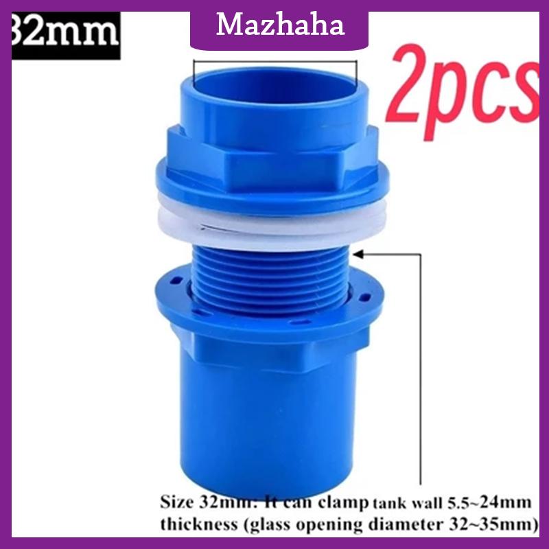 Mazhaha 2 chiếc đầu nối PVC ống thoát nước bể cá dày 20 25 32 mm ống thoát nước trong vườn đầu nối đầu vào bể cá cho bể cá - 2