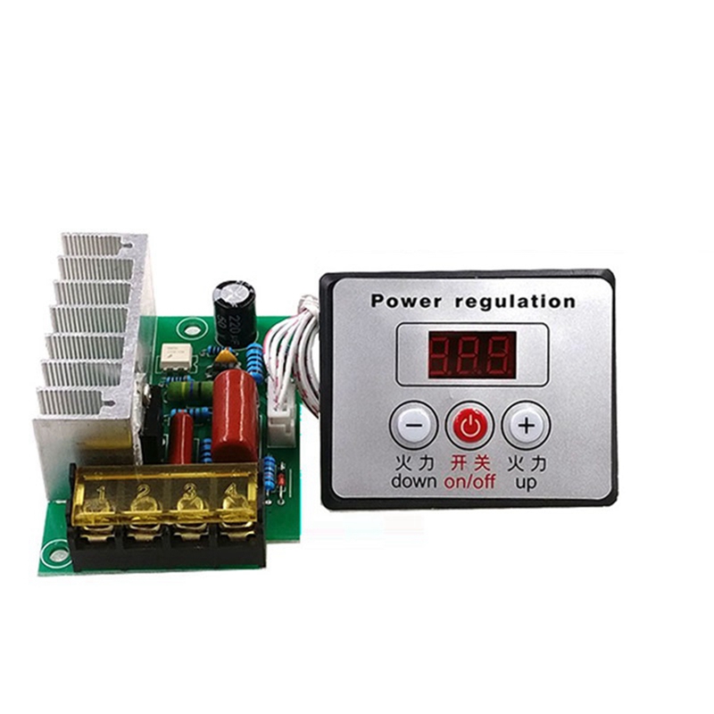 () 4000W AC SCR Voltage Regulator Dimmer Electric Motor Speed Temperature Controller for Water Heater Motors with Switch