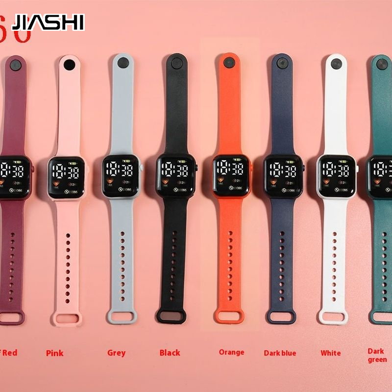 JIASHI 2023 New Y1 Heart LED Watch Simple Square Large Screen Digital Sport Student Electronic Watch ราคา 25 บาท*ส่งฟรี
