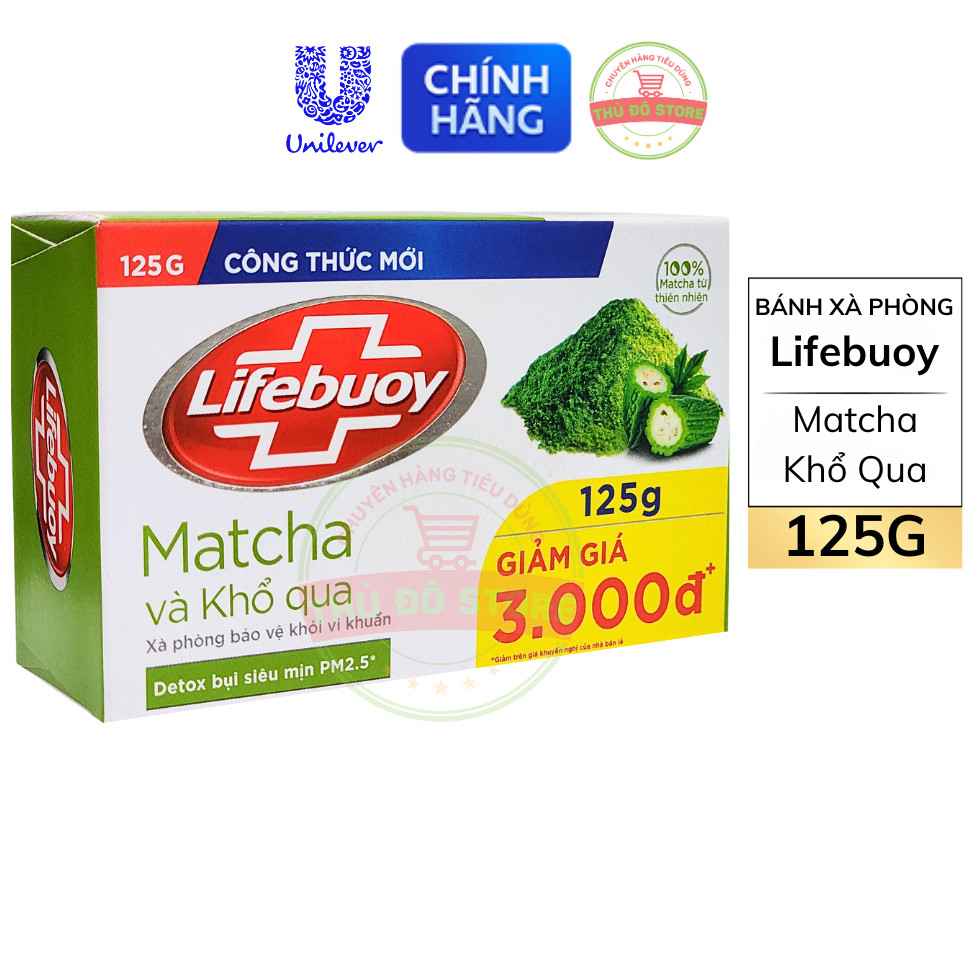 Bánh Xà Phòng Lifebuoy Matcha Và Khổ Qua - 125G 