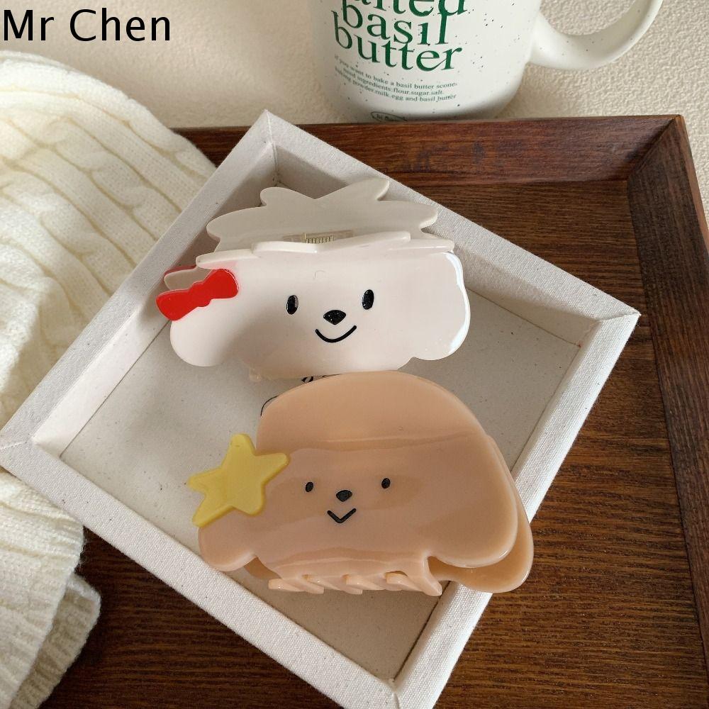 MR CHEN Ngôi Sao Kẹp tóc chó Acetate Axit acetic Nơ Kẹp cá mập động vật Thời trang Phụ kiện đội đầu Kẹp tóc hoạt hình Tiệc tùng
