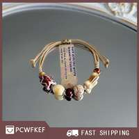 PCWFKEF Hot Sale Handmade trắng sao Claw gốm Vòng đeo tay có thể điều chỉnh Boho đồ trang sức dân tộc món quà độc đáo